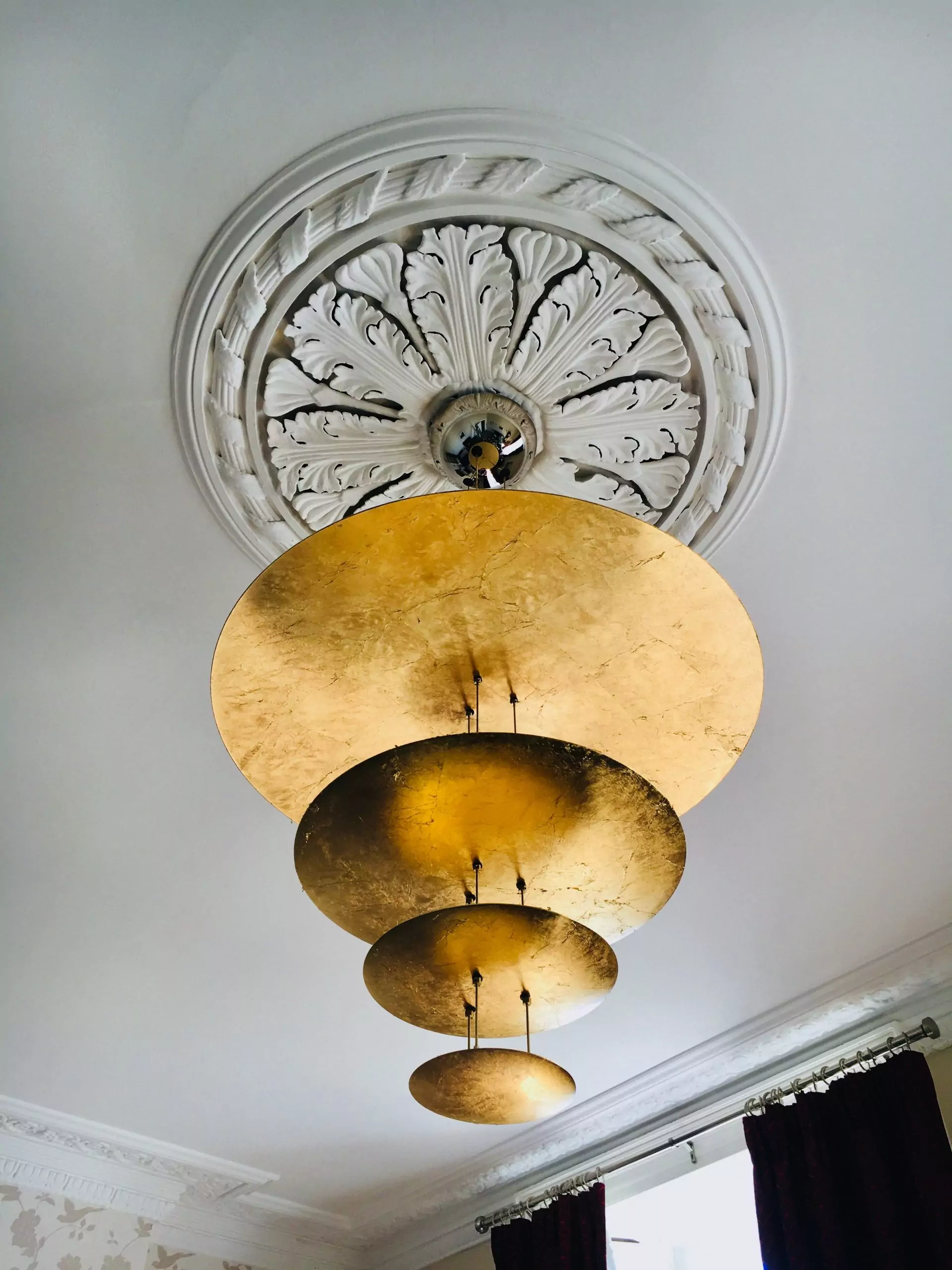 24ct Gold Leaf Pendant Light